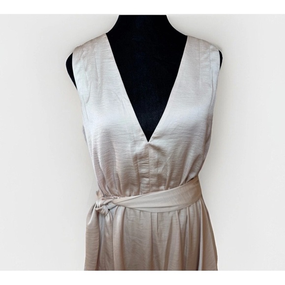 New BCBG MAXAZRIA Dress 8 Cahya Ruffle Fringe Satin Pink Party Evening Wedding - Picture 6 of 11